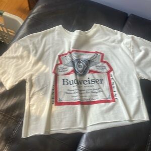 cropped budweiser tee